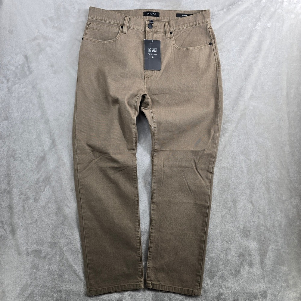 PROOF Rover Straight Fit‎ Men's 33x30 Tan Canvas Utility Pants Huckberry NEW